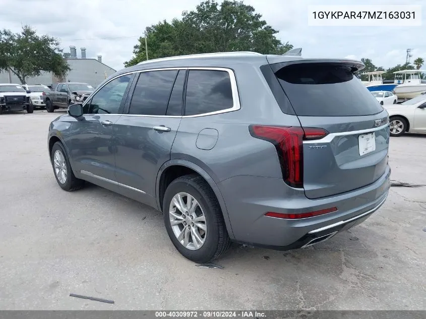 2021 Cadillac Xt6 Fwd Luxury VIN: 1GYKPAR47MZ163031 Lot: 40309972