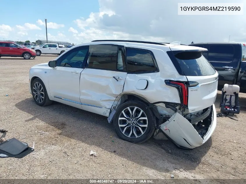 2021 Cadillac Xt6 Sport VIN: 1GYKPGRS4MZ219590 Lot: 40348747