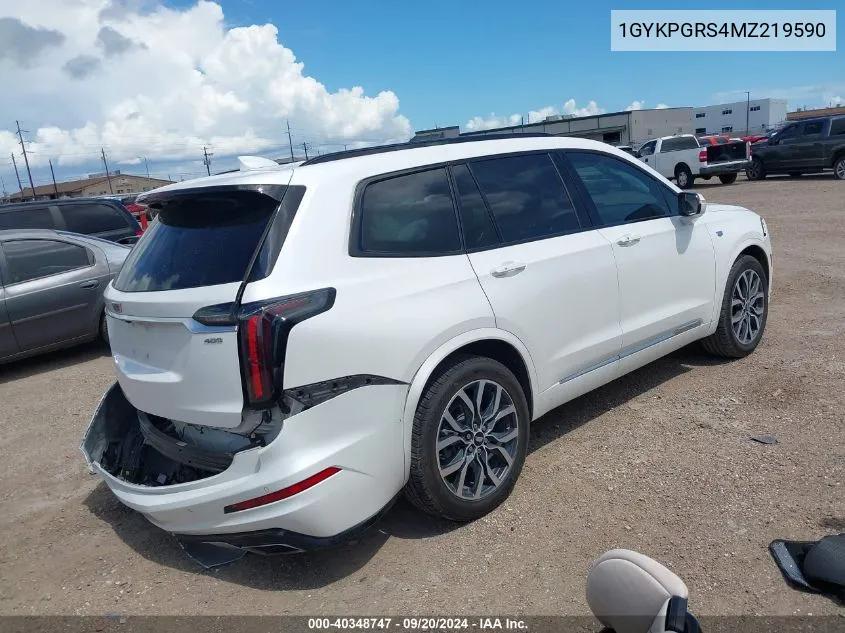 1GYKPGRS4MZ219590 2021 Cadillac Xt6 Sport