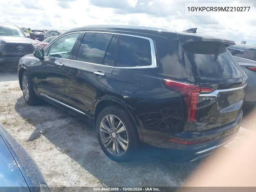 2021 Cadillac Xt6 Premium Luxury VIN: 1GYKPCRS9MZ210277 Lot: 40483899