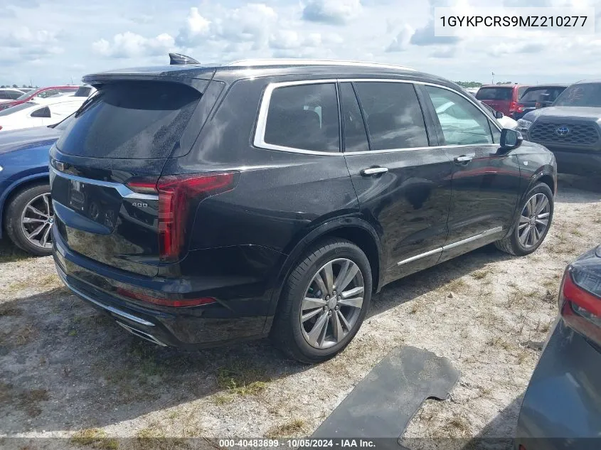 2021 Cadillac Xt6 Premium Luxury VIN: 1GYKPCRS9MZ210277 Lot: 40483899