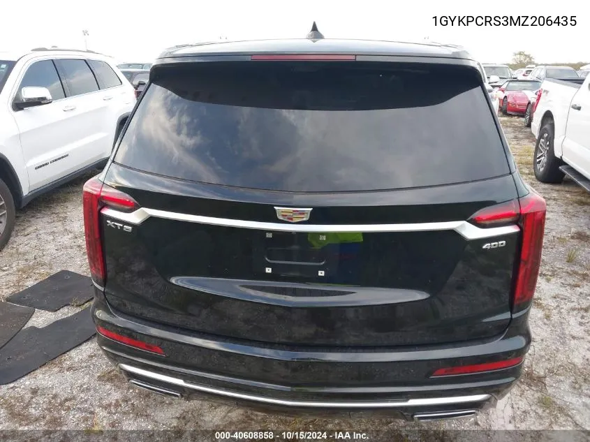 2021 Cadillac Xt6 Premium Luxury VIN: 1GYKPCRS3MZ206435 Lot: 40608858