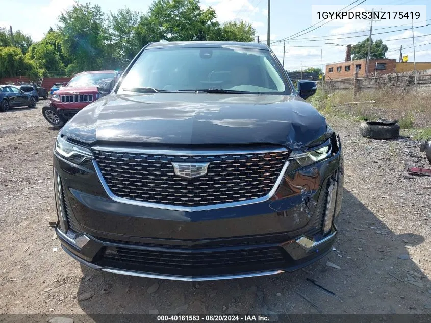 1GYKPDRS3NZ175419 2022 Cadillac Xt6 Awd Premium Luxury