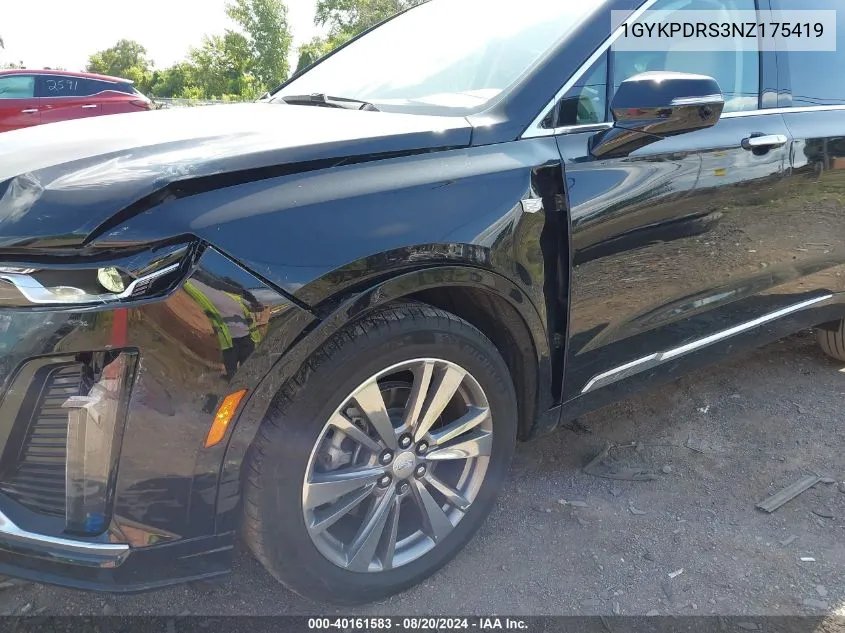 1GYKPDRS3NZ175419 2022 Cadillac Xt6 Awd Premium Luxury