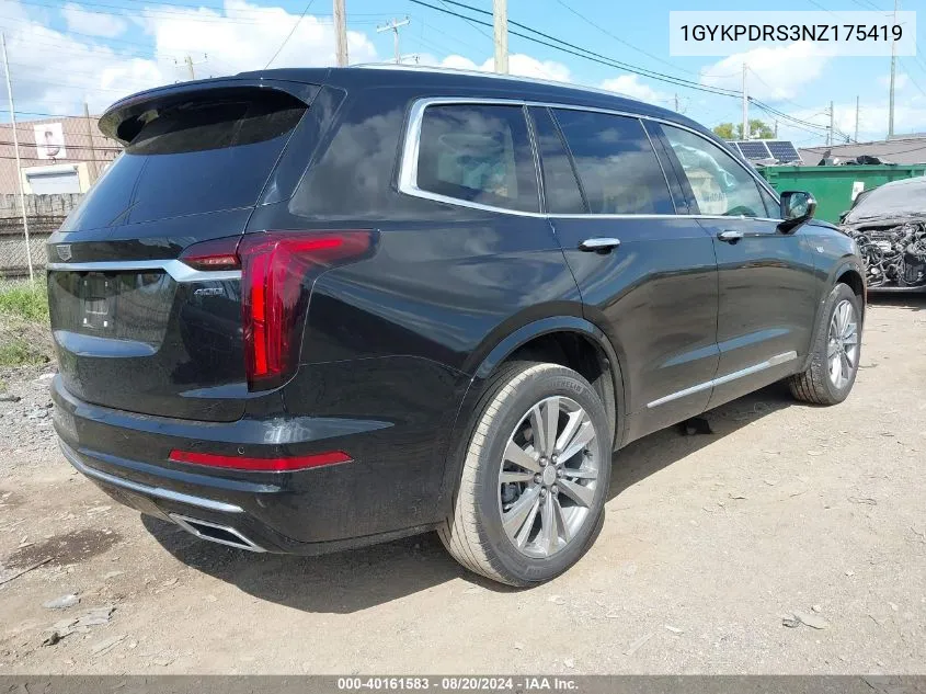 1GYKPDRS3NZ175419 2022 Cadillac Xt6 Awd Premium Luxury