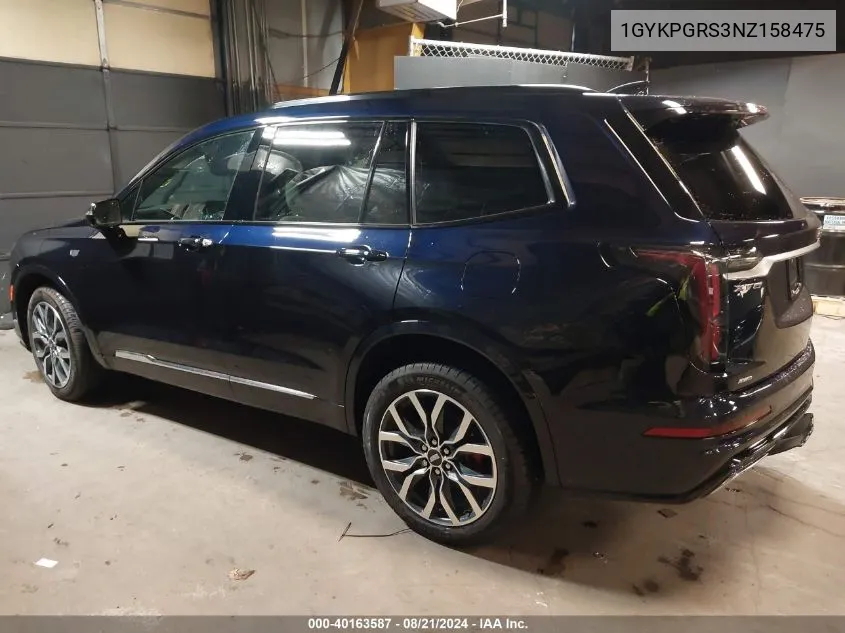 1GYKPGRS3NZ158475 2022 Cadillac Xt6 Awd Sport