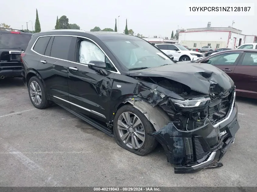 2022 Cadillac Xt6 Fwd Premium Luxury VIN: 1GYKPCRS1NZ128187 Lot: 40219043