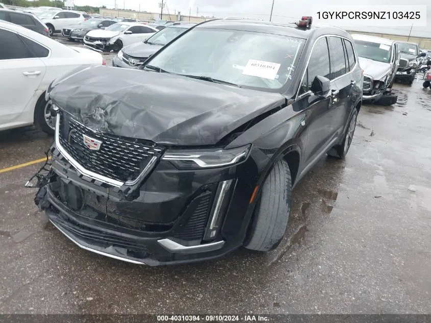 2022 Cadillac Xt6 Premium Luxury VIN: 1GYKPCRS9NZ103425 Lot: 40310394