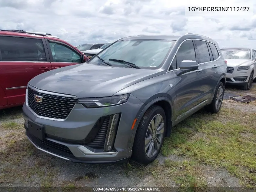 2022 Cadillac Xt6 Premium Luxury VIN: 1GYKPCRS3NZ112427 Lot: 40476996