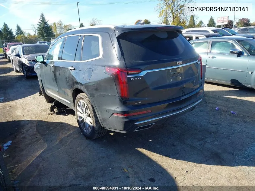 2022 Cadillac Xt6 Premium Luxury VIN: 1GYKPDRS4NZ180161 Lot: 40594931