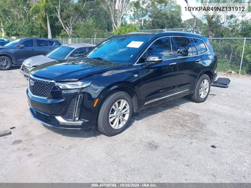 2022 Cadillac Xt6 Luxury VIN: 1GYKPAR49NZ131912 Lot: 40700765