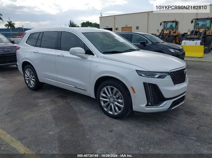 2022 Cadillac Xt6 Premium Luxury VIN: 1GYKPCRS0NZ182810 Lot: 40726188