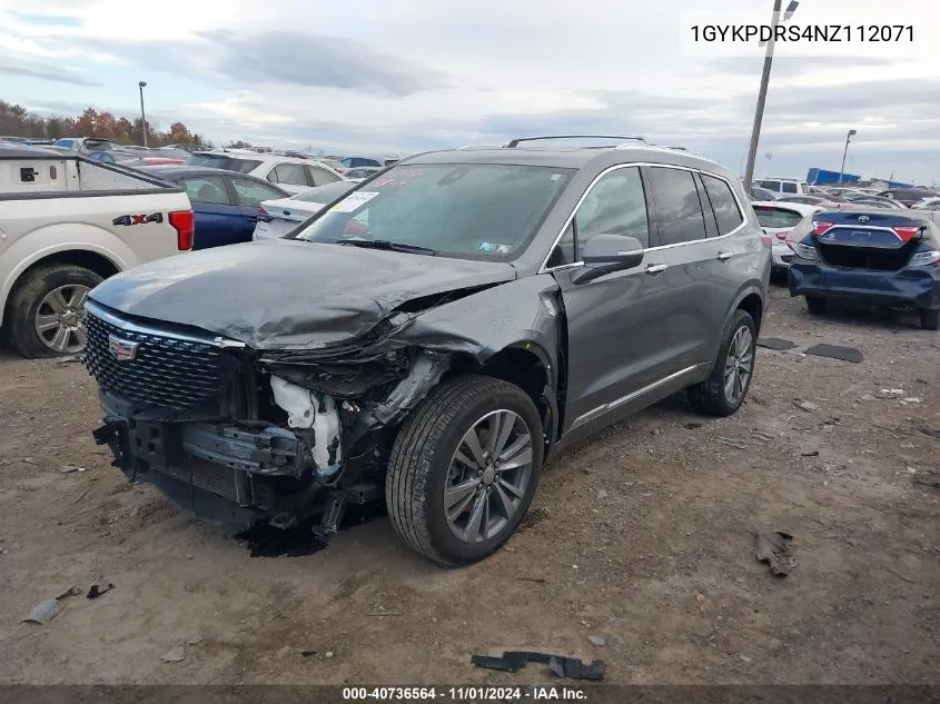 2022 Cadillac Xt6 Premium Luxury VIN: 1GYKPDRS4NZ112071 Lot: 40736564