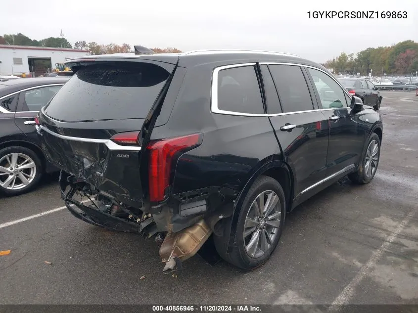 2022 Cadillac Xt6 Premium Luxury VIN: 1GYKPCRS0NZ169863 Lot: 40856946