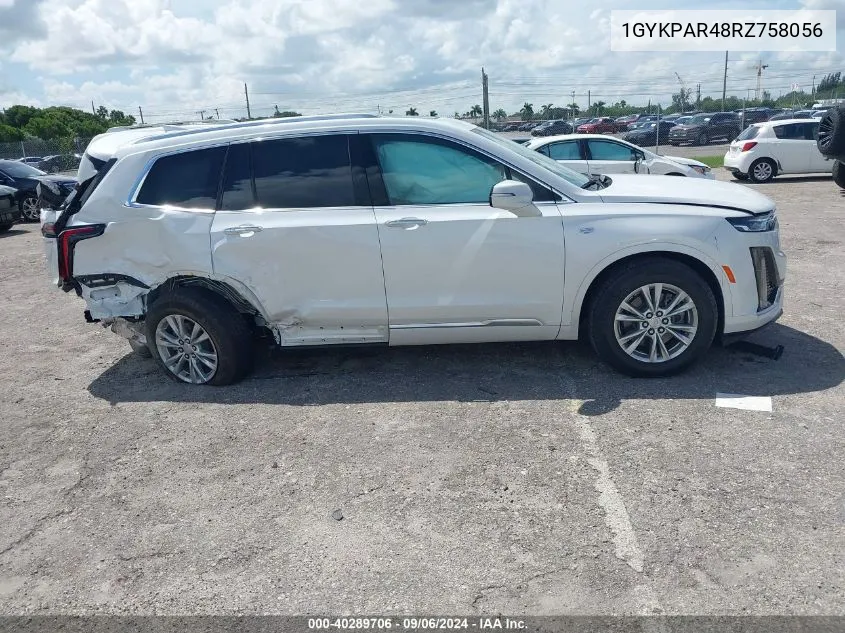 2024 Cadillac Xt6 Fwd Luxury VIN: 1GYKPAR48RZ758056 Lot: 40289706