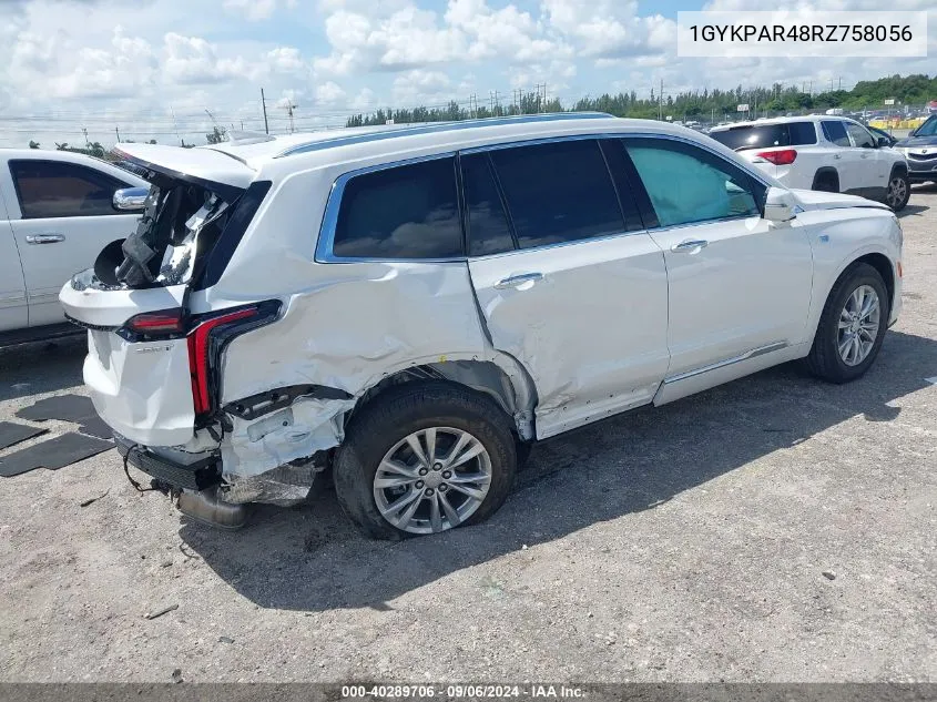 1GYKPAR48RZ758056 2024 Cadillac Xt6 Fwd Luxury