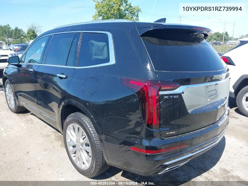 1GYKPDRS1RZ739994 2024 Cadillac Xt6 Premium Luxury