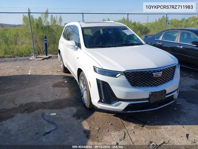 1GYKPCRS7RZ711983 2024 Cadillac Xt6 Premium Luxury