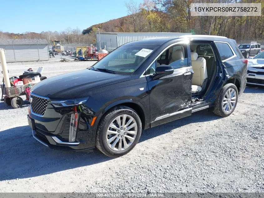 2024 Cadillac Xt6 Premium Luxury VIN: 1GYKPCRS0RZ758272 Lot: 40752937