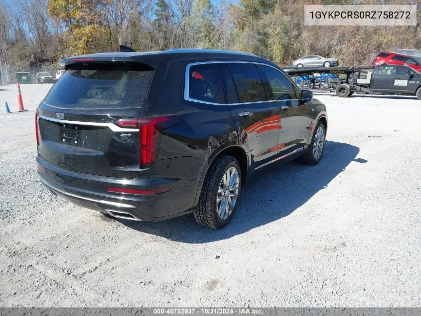 2024 Cadillac Xt6 Premium Luxury VIN: 1GYKPCRS0RZ758272 Lot: 40752937