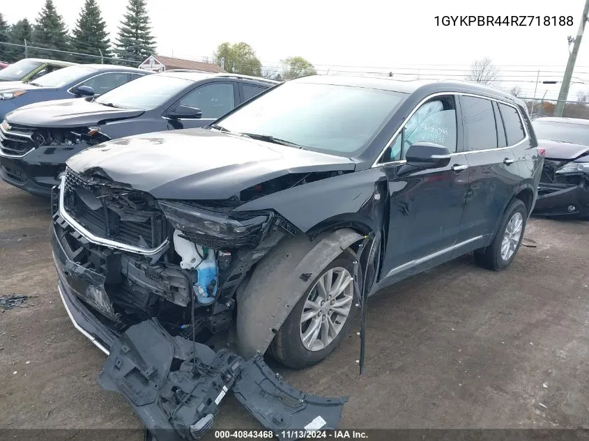 2024 Cadillac Xt6 Luxury VIN: 1GYKPBR44RZ718188 Lot: 40843468