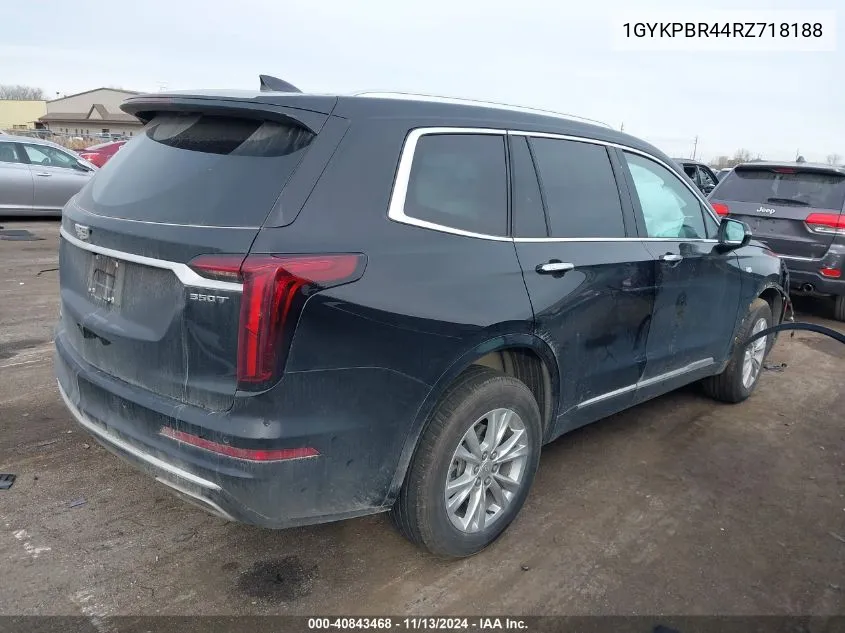 2024 Cadillac Xt6 Luxury VIN: 1GYKPBR44RZ718188 Lot: 40843468