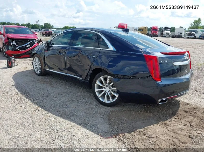 2016 Cadillac Xts Luxury Collection VIN: 2G61M5S33G9149437 Lot: 39744320