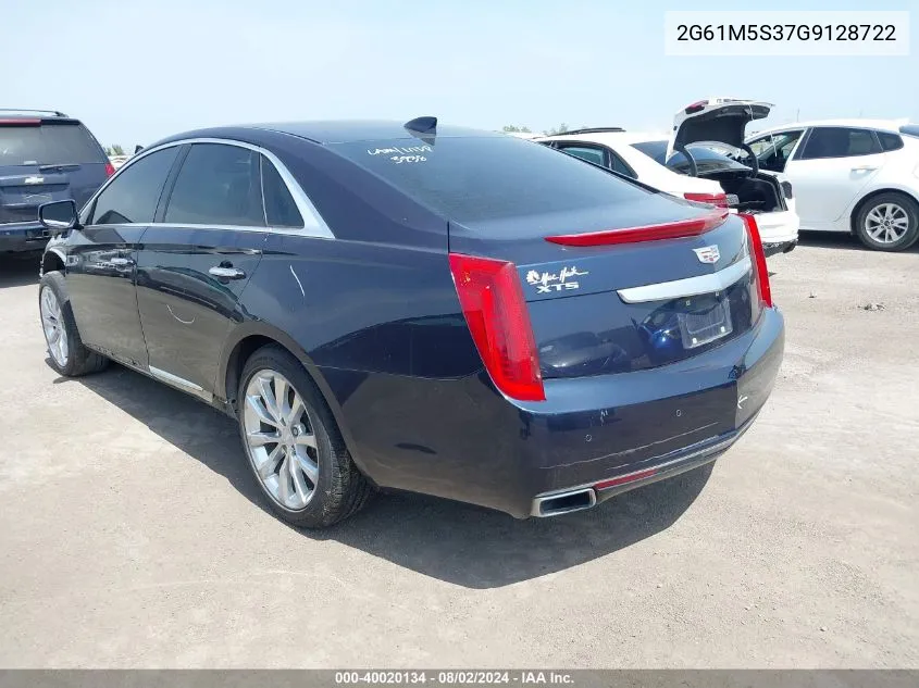 2016 Cadillac Xts Luxury Collection VIN: 2G61M5S37G9128722 Lot: 40020134