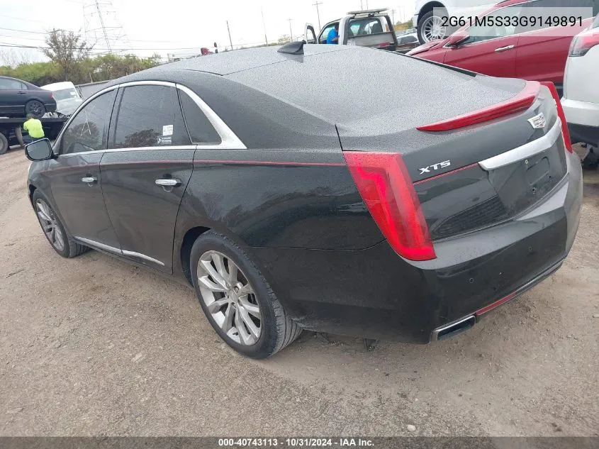 2016 Cadillac Xts Luxury Collection VIN: 2G61M5S33G9149891 Lot: 40743113