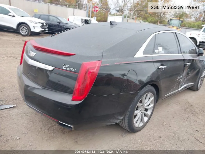 2016 Cadillac Xts Luxury Collection VIN: 2G61M5S33G9149891 Lot: 40743113