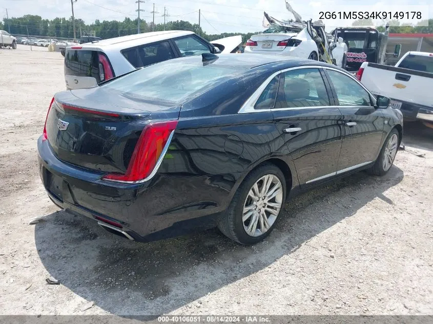 2019 Cadillac Xts Luxury VIN: 2G61M5S34K9149178 Lot: 40106051