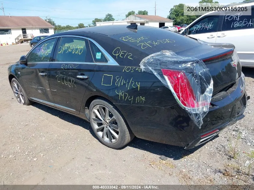 2019 Cadillac Xts Luxury VIN: 2G61M5S30K9155205 Lot: 40333042