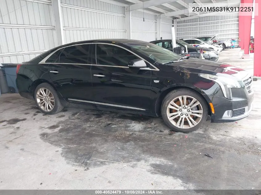 2019 Cadillac Xts Luxury VIN: 2G61M5S31K9112251 Lot: 40524479