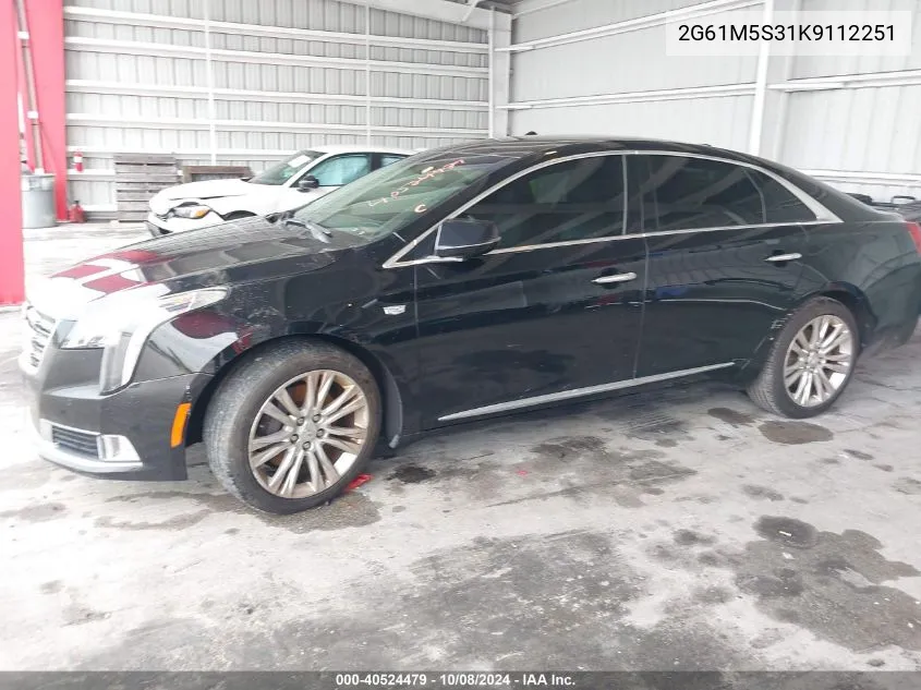 2019 Cadillac Xts Luxury VIN: 2G61M5S31K9112251 Lot: 40524479