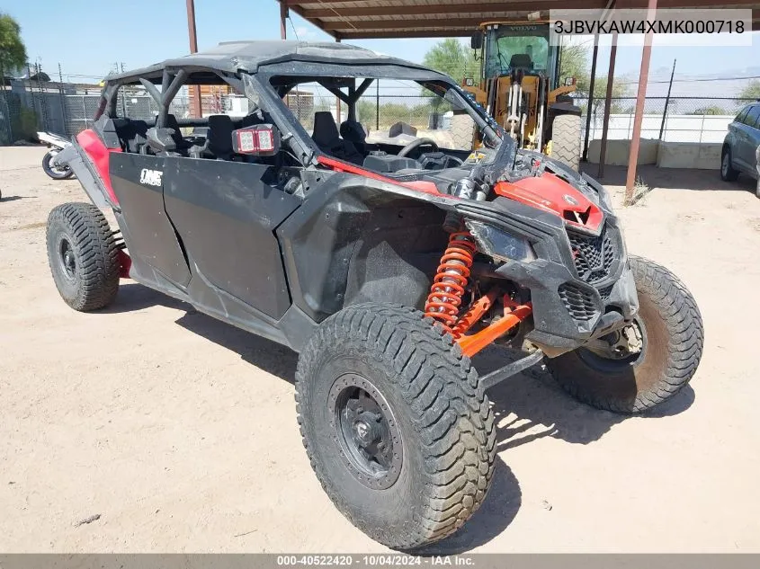 2021 Can-Am Maverick X3 Max Rs Turbo R VIN: 3JBVKAW4XMK000718 Lot: 40522420