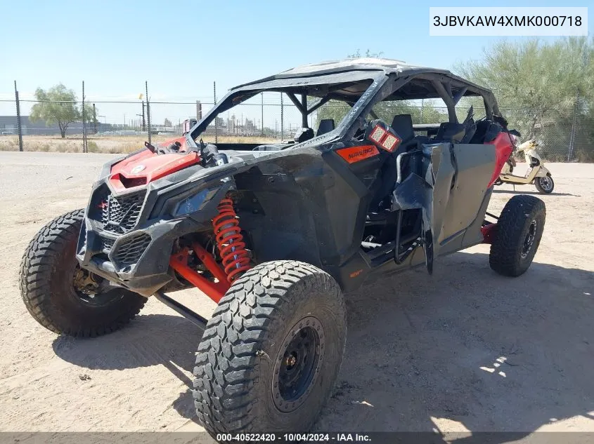 2021 Can-Am Maverick X3 Max Rs Turbo R VIN: 3JBVKAW4XMK000718 Lot: 40522420