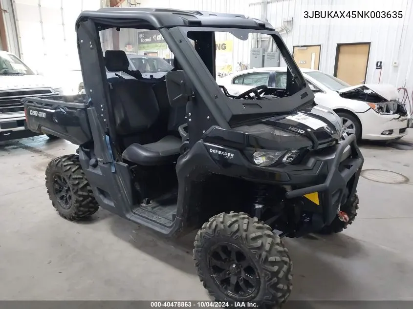 2022 Can-Am Defender Xt Hd10 VIN: 3JBUKAX45NK003635 Lot: 40478863