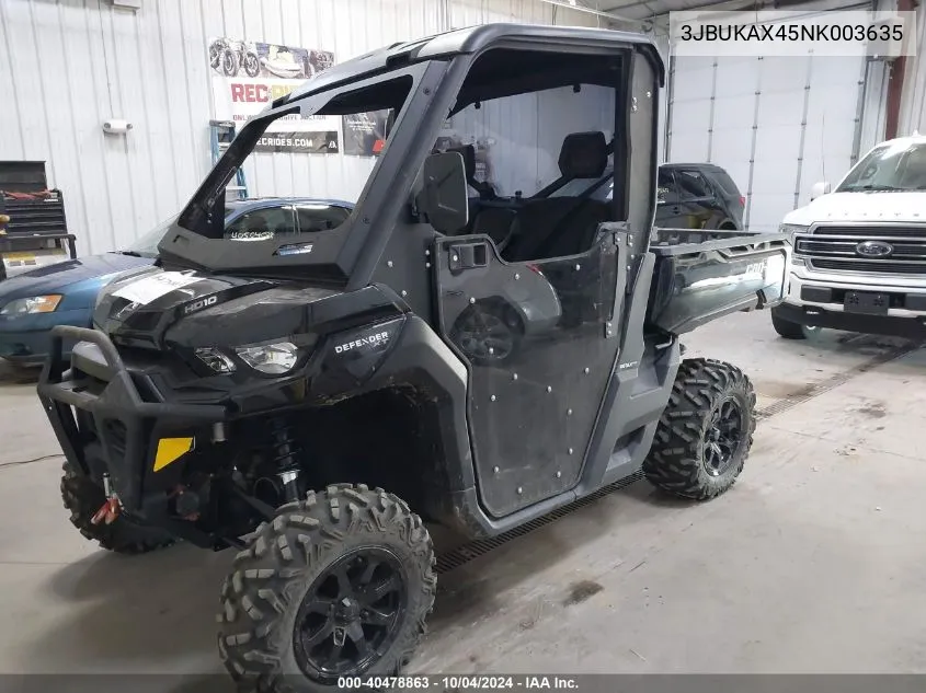 2022 Can-Am Defender Xt Hd10 VIN: 3JBUKAX45NK003635 Lot: 40478863