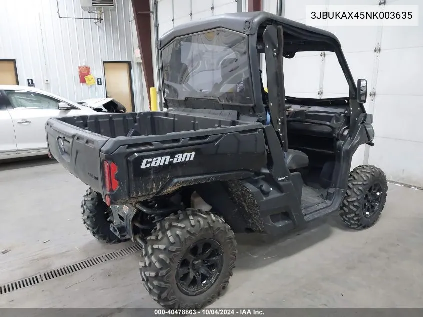 2022 Can-Am Defender Xt Hd10 VIN: 3JBUKAX45NK003635 Lot: 40478863