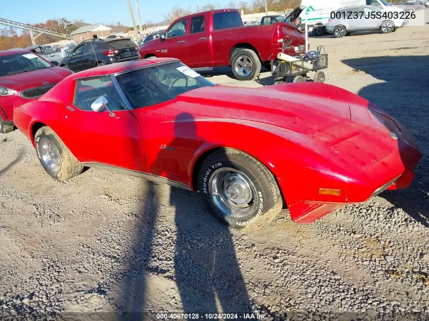 1975 Chevrolet Corvette Z06 VIN: 001Z37J5S403226 Lot: 40670128