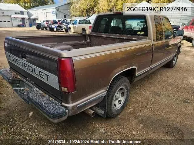 1994 Chevrolet C/R 10/1500 4+Cab VIN: 2GCEC19K1R1274946 Lot: 20179834