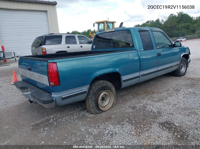 1997 Chevrolet C1500 Fleetside VIN: 2GCEC19R2V1156038 Lot: 40425385