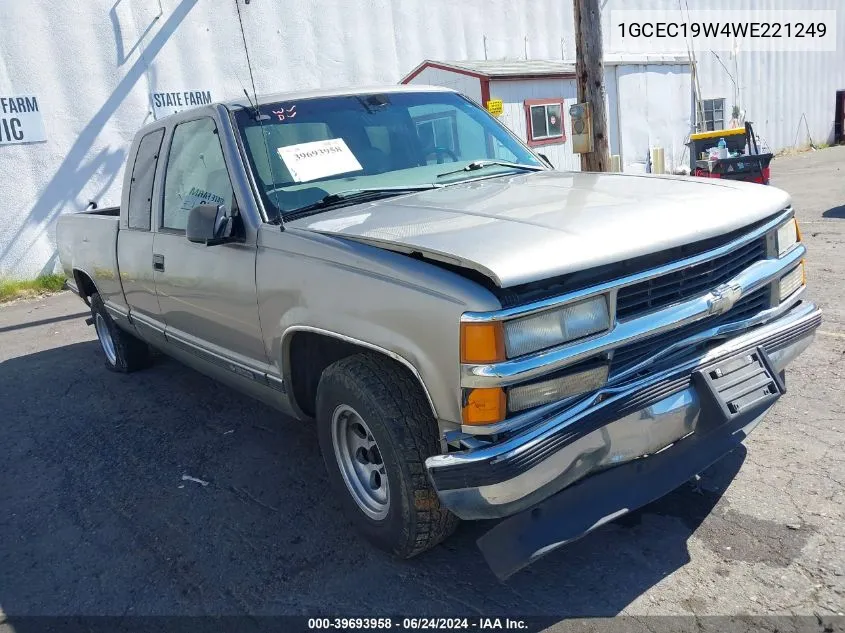 1998 Chevrolet C1500 Fleetside VIN: 1GCEC19W4WE221249 Lot: 39693958