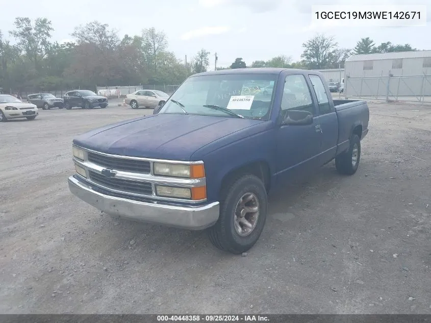 1998 Chevrolet C1500 Fleetside VIN: 1GCEC19M3WE142671 Lot: 40448358