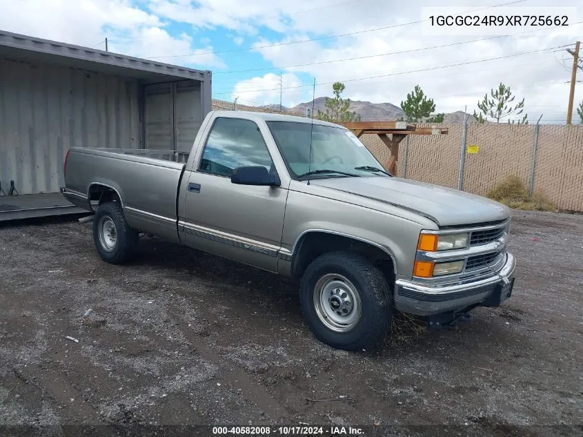 1999 Chevrolet C2500 VIN: 1GCGC24R9XR725662 Lot: 40582008