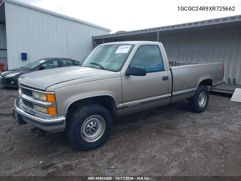 1999 Chevrolet C2500 VIN: 1GCGC24R9XR725662 Lot: 40582008