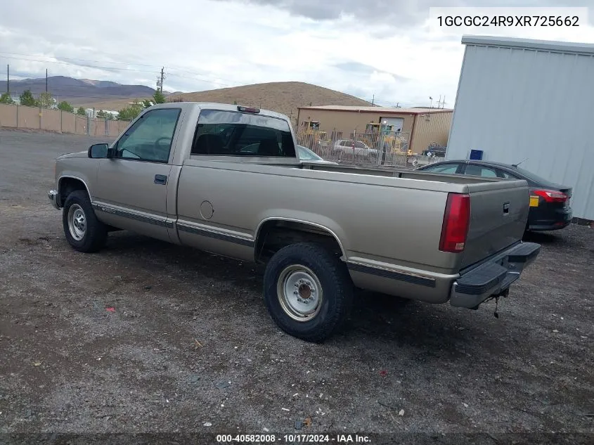 1999 Chevrolet C2500 VIN: 1GCGC24R9XR725662 Lot: 40582008