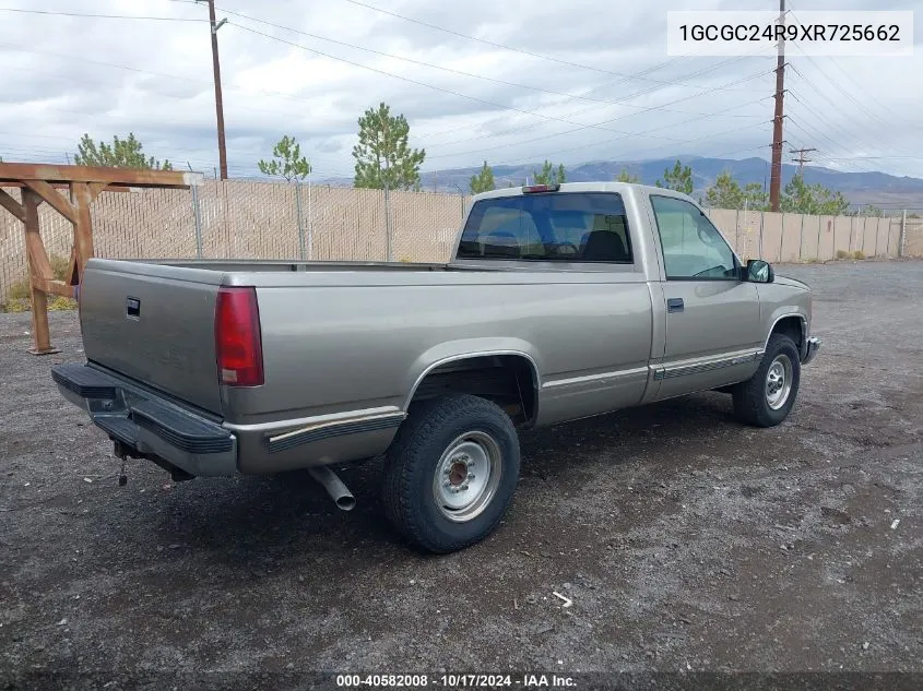 1999 Chevrolet C2500 VIN: 1GCGC24R9XR725662 Lot: 40582008