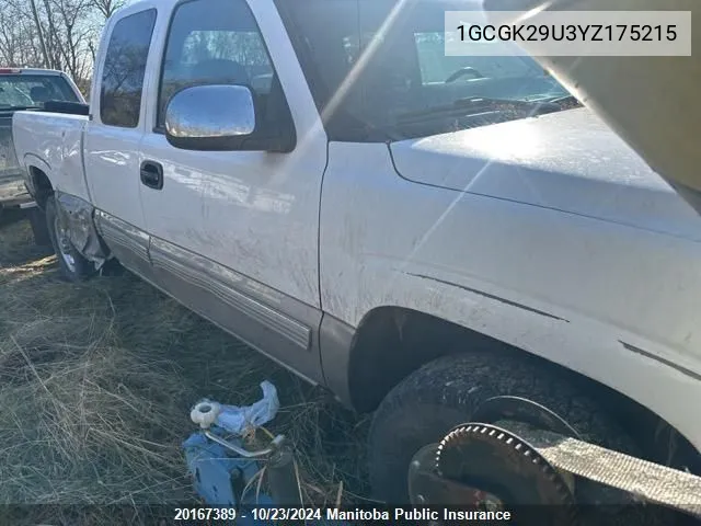 2000 Chevrolet Silverado 2500 Ext Cab VIN: 1GCGK29U3YZ175215 Lot: 20167389