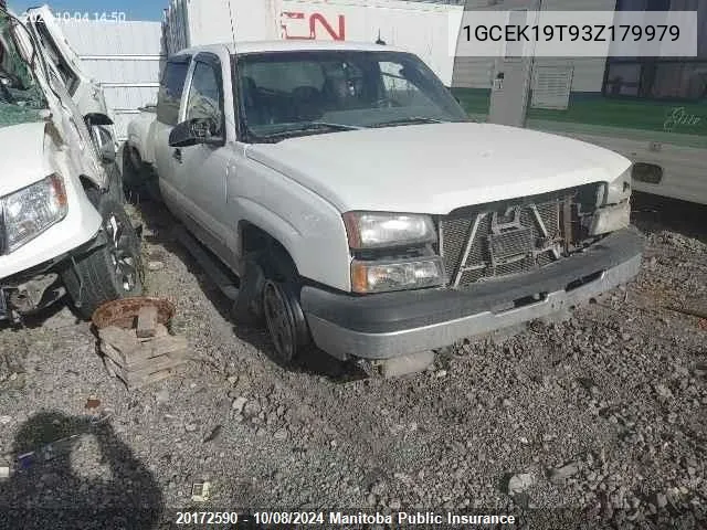 2003 Chevrolet Silverado 1500 Ext Cab VIN: 1GCEK19T93Z179979 Lot: 20172590